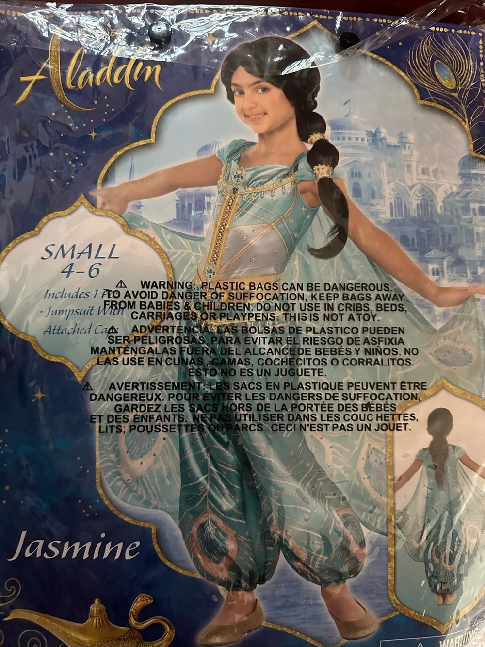 Disney Jasmine Costume Set - Teal, Gold & Black